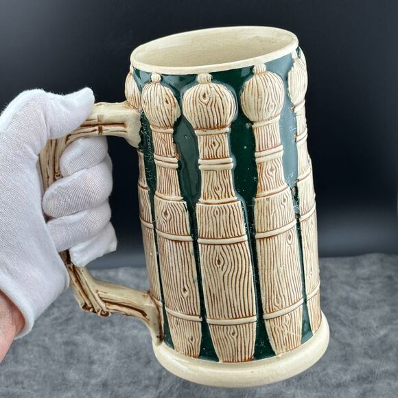 Antique Matthias Girmscheid Beer Stein Bowling Pins Decor 1266 Germany 7" NO LID - Picture 10 of 13